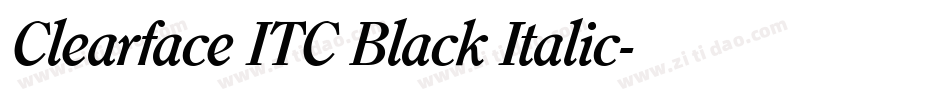 Clearface ITC Black Italic字体转换
